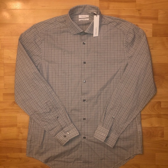 CALVIN KLEIN - Men’s Slim Fit Button Down - Picture 1 of 2